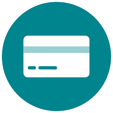 Icon of a credit card