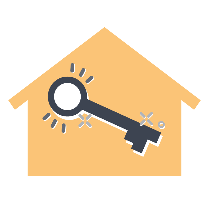 House with shiny new key