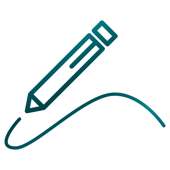 icon of a pencil writing